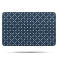 thumbnail image 1 of Navy Blue and White Geometric Pattern Bathroom Rugs Mat,Non Slip Microfiber Bathroom Rug,Rubber Backing,Soft Bathroom Mats for Bathroom Floor,Tub and Shower,17x27in(43x68cm), 1 of 5