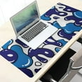 thumbnail image 1 of Navy Blue White Mouse Pad Gaming Desk Pad Geometric Japanese Anime Cool Extended XXL Mouse Pad 35.4X15.7 Inch Full Desk Mousepad Gaming with Stitched Edges Non-Slip Base for Desktop Keyboard Pad, 1 of 7