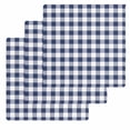 thumbnail image 1 of Navy Blue White Plaid Dish Towels Set, Waffle Weave Kitchen Towels 3 Pieces, Farmhouse Checkered Buffalo Microfiber Hair Face Bath Tea Towel Absorbent Quick Drying Cleaning Dish Cloths 12"x12", 1 of 7