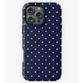 thumbnail image 1 of Navy Blue White Polka Dots GA078 Phone Case for iPhone 11 to 17 Pro Max, 1 of 2