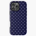 thumbnail image 1 of Navy Blue White Polka Dots Phone Case for iPhone 16 15 14 13 12 11 Pro Max M890078, 1 of 2