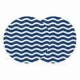 thumbnail image 1 of Navy Blue White Round 13 Inch Placemats Set of 2, Abstract Waves Water Ripple Striped HeatResistant Non Slip Place Mats for Dining Table, Wipeable Braided Kitchen Table Mats for Housewarming, 1 of 9