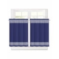 thumbnail image 1 of Navy Blue White Short Blackout Curtains 36 Inch Long Geometric Greek Style Abstract Art Rod Pocket Kitchen Curtains, 2 Panels Thermal Insulated Room Darkening Drapes for Bedroom, 30"W x 36"L, 1 of 5