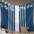 thumbnail image 1 of Navy Blue White Stripe Tapestry for Bedroom Wall Hanging Tapestry, Modern Rustic Vertical Striped Ceiling Backdrop Tapestries Poster Blanket Wall Decor for Teens Room Living Room Dorm 55" x 73", 1 of 8