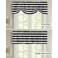 thumbnail image 1 of Navy Blue White Stripes Small Curtain Rod Pocket Short Curtains Home Decor Partition Cabinet Door Window Curtains, 1 of 6