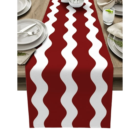 Navy Blue White Stripes Table Runner Wedding Table Decoration Kitchen Tablecloth Coasters Table Mat Table Runners