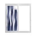 thumbnail image 1 of Navy Blue Window Privacy Film, Modern Moire Abstract Ripple Geometric Static Cling UV Sun Blocking Tint Film Heat Control Windows Films for Bedroom Bathroom, Window Stickers 17.7"x39.3", 1 of 8