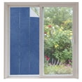 Navy Blue Window Privacy Film Natural Solid Color Organic Mottling ...
