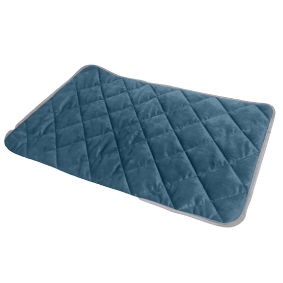 Navy Blue Winter Self-Heating Heat Retention Pet Heating Pad Size M - For Cats And Dogs, Indoor Warm Sleeping Mat With Self-Heating Heat Retention Technology - Pet Kennel, Crate,
