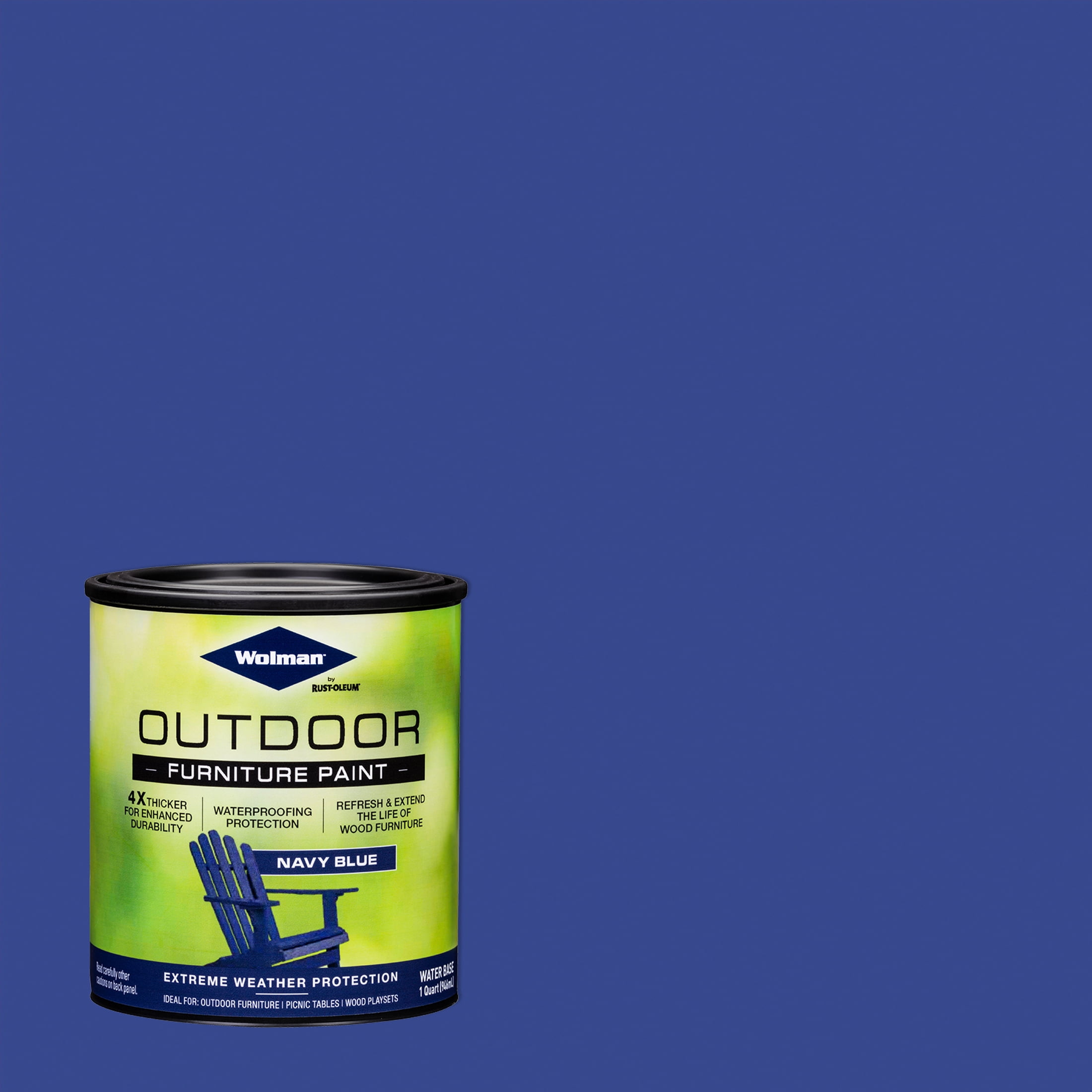 Navy Blue, Wolman Outdoor Wood Furniture Paint Quart, 2 Pack