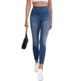 thumbnail image 1 of Navy Blue Women's Skinny Jeggings with Pockets - Flexible Fit and Comfortable Design, 1 of 12