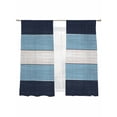 thumbnail image 1 of Navy Blue Wood Grain Sheer Curtains 2 Panels Set Vintage Dark Blue Gradient Wooden Plank Sheer Window Curtains Light Filtering Rod Pocket Voile Drapes for Bedroom Living Room 52"x63", 1 of 8
