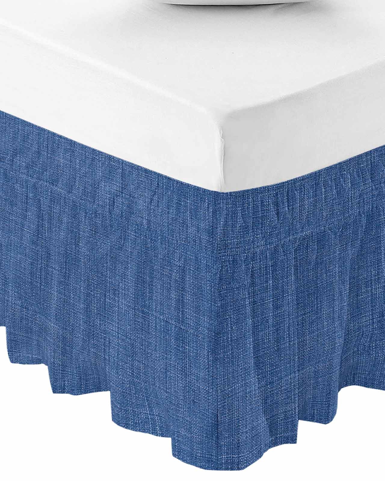 Blue Bed Skirts Queennull