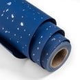 thumbnail image 1 of Navy Blue Wrapping Paper Roll - 17Inch x 16.5Feet - Masculine Black Gold Shiny Flakes on Matte Dark Navy Blue Heavy w/Silky Touch for Father's Day, Birthday, Holiday, Christmas, 1 of 4