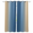 thumbnail image 1 of Navy Blue Yellow Ombre Blackout Curtains 96 Inch Length 2 Panels Set, Farmhouse Modern Gradient Art Full Shading Curtains for Windows, Blackout Curtains for Bedroom Living Room 52"x96", 1 of 8