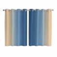 thumbnail image 1 of Navy Blue Yellow Ombre Kitchen Curtains Window Panels, Farmhouse Modern Gradient Art Insulated Window Treatment Curtain, Grommet Curtains for Bedroom/Living Room/Bathroom, 2 Piece 52"Wx63"L, 1 of 8