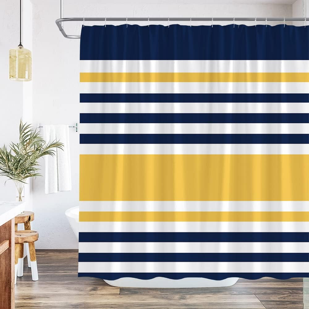 Yellow And Blue Shower Curtainnull