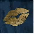 thumbnail image 1 of Navy Blue and Gold Wall Decor Fashion Lip Canvas Wall Art Glam Lip Poster Sexy Painting Designer Picture for Bedroom Bathroom Makeup Room Decoration, 1 of 3