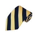 thumbnail image 1 of Navy Blue and Honey Gold College Stripe Woven Tie, 1 of 3