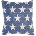thumbnail image 1 of Navy Blue and Ivory Stars Throw Pillow, 1 of 4