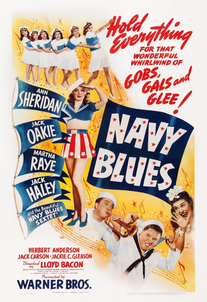 Navy Blues U Canvas Art - (24 x 36)