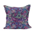 thumbnail image 1 of Navy and Blush Fluffy Throw Pillow Cushion Cover, Pattern Based on Traditional Elements Paisley Old Fashioned Floral, Decorative Square Accent Pillow Case, 28" x 28", Multicolor, by Ambesonne, 1 of 5