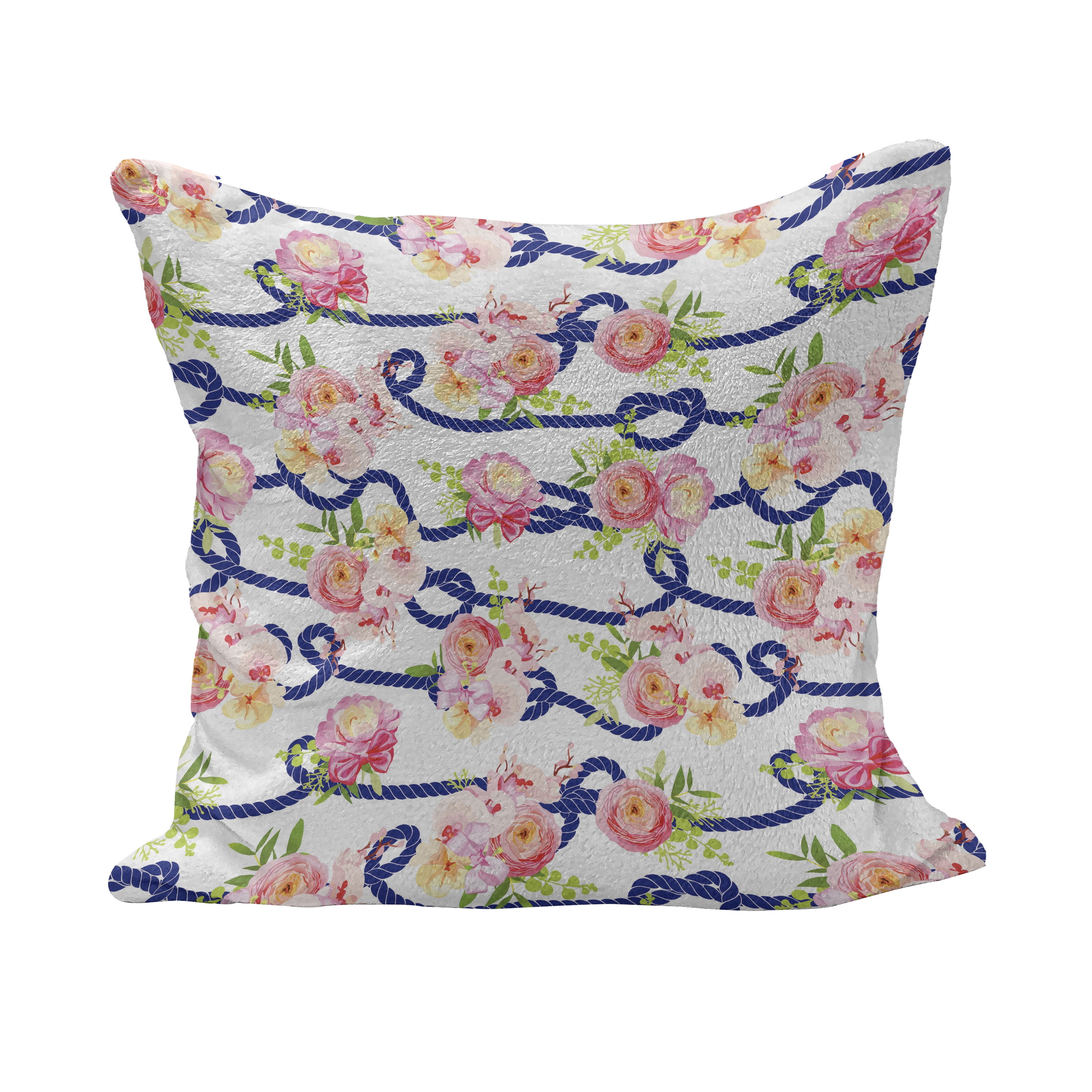 Navy and blush best sale cushion
