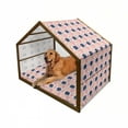 thumbnail image 1 of Navy and Blush Pet House, Hand Painted Style Brushstrokes in Pastel Colors Abstract Pattern, Outdoor & Indoor Portable Dog Kennel with Pillow and Cover, 5 Sizes, Multicolor, by Ambesonne, 1 of 4
