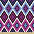 thumbnail image 1 of Ambesonne Navy and Blush Fabric by the Yard Upholstery, Psychedelic Lines, 3 Yards, Magenta Purple Blue, 1 of 4