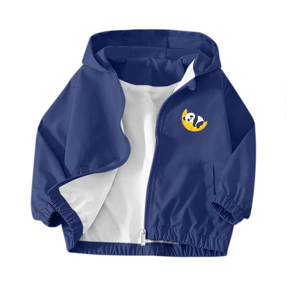 Navy Boy Girl Kids Girl Boy Casual Long Sleeve Jackets Hood Coat for Kid Moon Cat Graphic Sequin Sparkle Kawaii with Hood Cardigan Glitter Winter Fall 2025 Clothing Trendy 5 Years