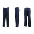 thumbnail image 1 of Navy Boys Double Knee Flat Front School Uniform Pants, Navy - Size 8 - 24 Per Pack - Case of 24, 1 of 1