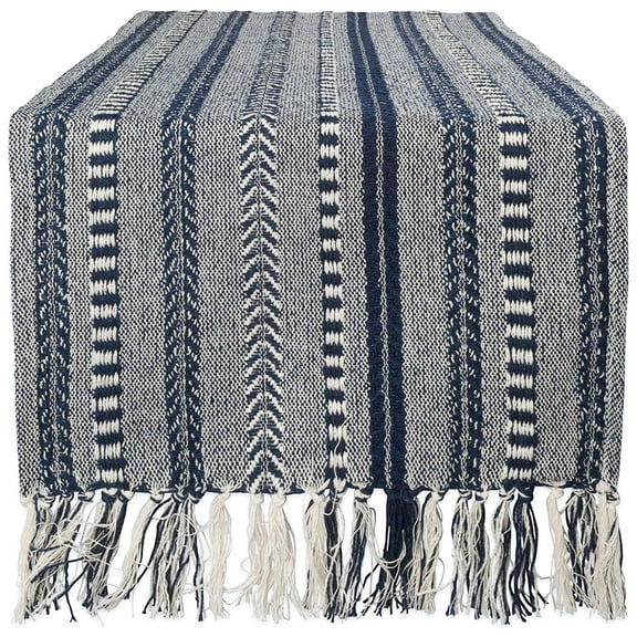 Navy Braided Stripe Table Runner 15x108