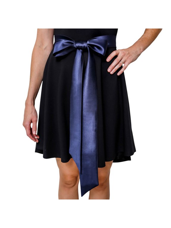 Navy Bridal Wedding Sash Belt for Prom Dress Gown, Elegant Simple Wedding Bridal Sash, 72 Inch Waist Sash for Bride, Bridesmaid, Formal Party