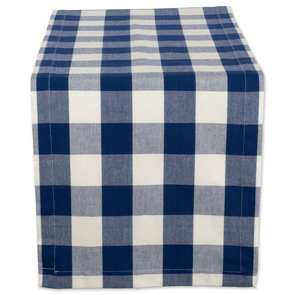 Navy Buffalo Check Table Runner 14x108