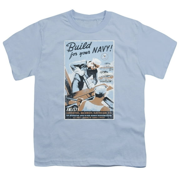 Navy - Build Your Navy - Youth Short Sleeve Shirt - X-Large