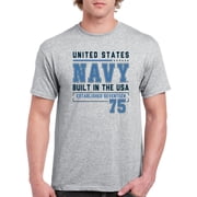 Navy Built In The Sea T-Shirt Men -Navy Designs, Male 5X-Large