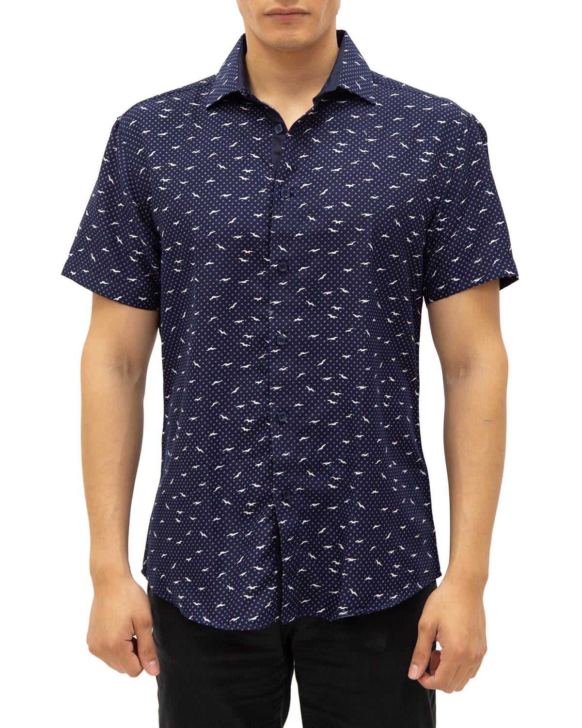 navy button up