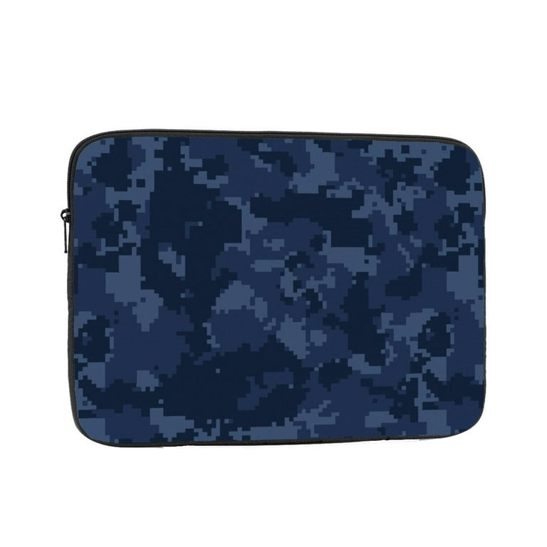 Navy Camouflage Print 17 inch Portable Laptop Sleeve Compatible with MacBook Air Notebook Computer Case for Men Women College School Students Walmart