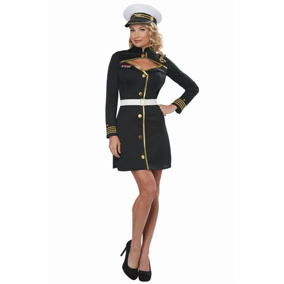 Navy Captain Adult Costume (Black)