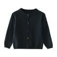thumbnail image 1 of Navy Cardigan Uniform Sweater For Girls Girls Knit Cardigan Sweater Button Down Long Sleeve Kids School Uniform Fall Jacket Navy 7-8 Years, 1 of 4