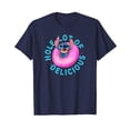 thumbnail image 1 of Navy Cartoon Character Donut T-Shirt for Fun and Delicious Style, 1 of 5