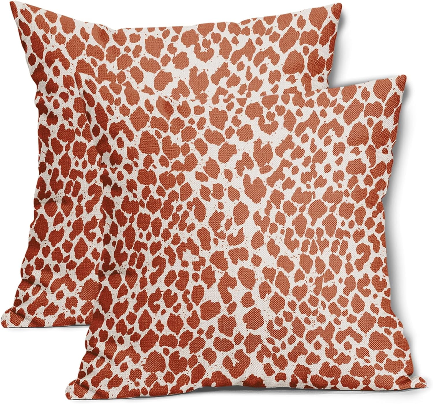 Navy Cheetah Throw Pillow Covers 18X18 Inches Set of 2 Blue White