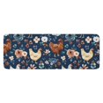 thumbnail image 1 of Navy Chicken Flower Pattern Kitchen Rug Mat,Kitchen Runner Rugs Non Skid Washable,Decorative Kitchen Floor Mats for Kitchen,Sink,Laundry,17"x47.2", 1 of 7