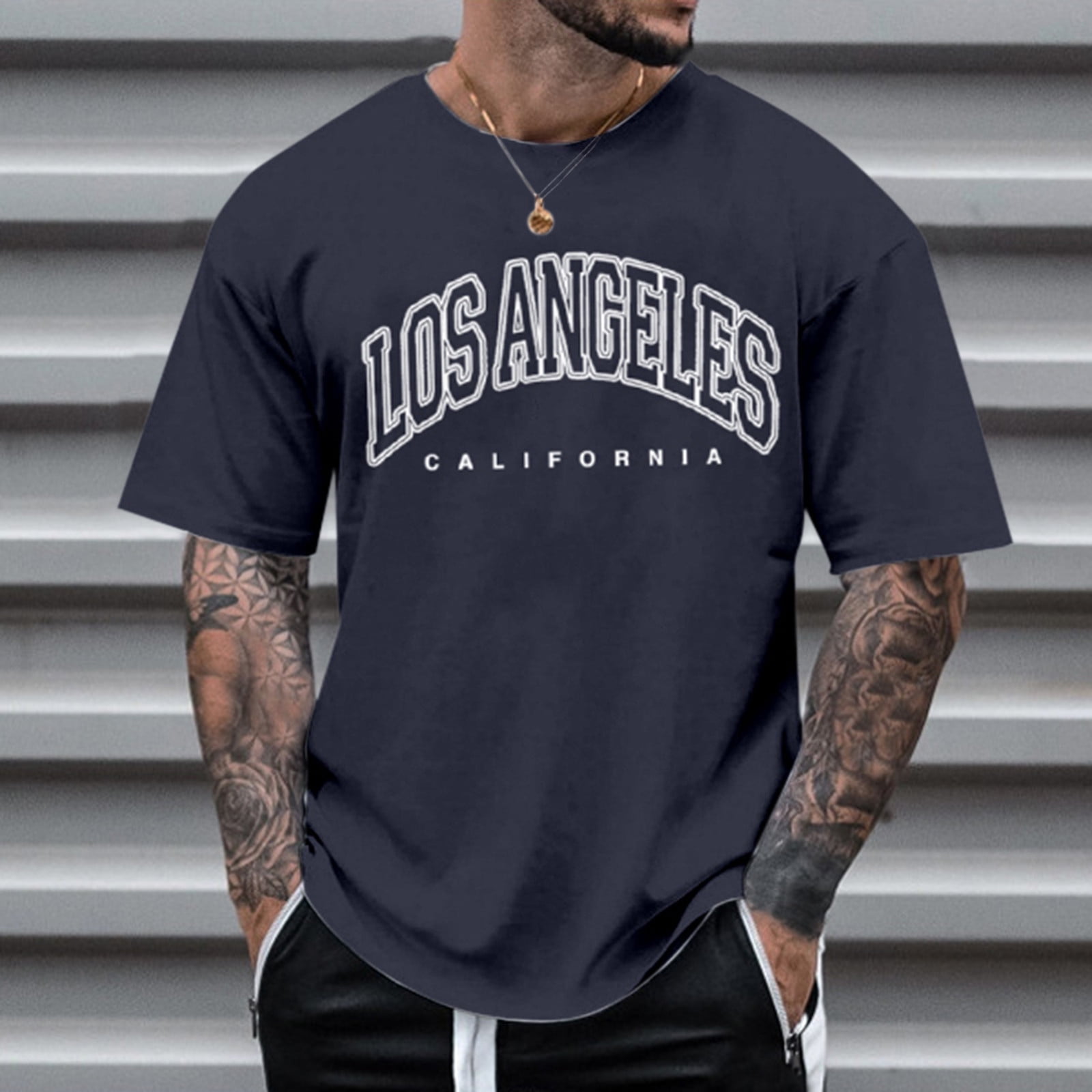 Los Angeles Apparel | Shirt for Men in Navy, Size XL