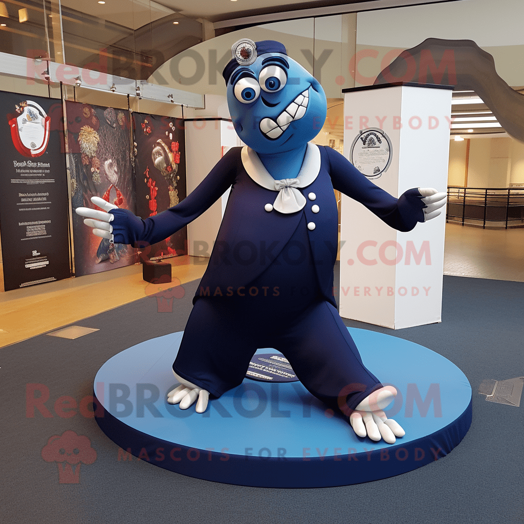 Navy Contortionist REDBROKOLY mascot costume character dressed with a ...