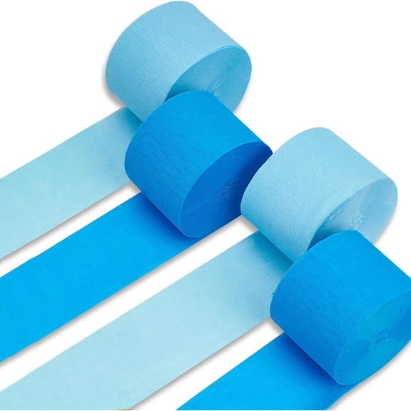 Navy Crepe Paper Streamers 4pcs 328 FT Navy Streamers Blue-9633