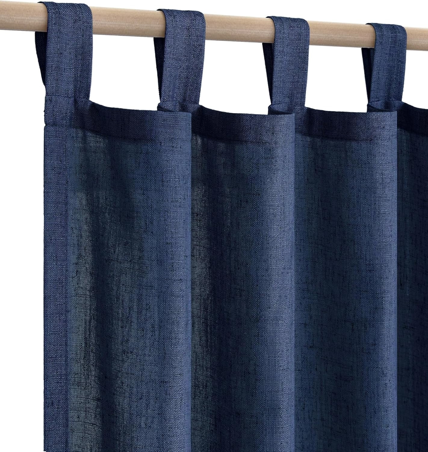 Navy Curtains 63 Inch Length for Boys Bedroom 2 Panels Set Tab Top ...