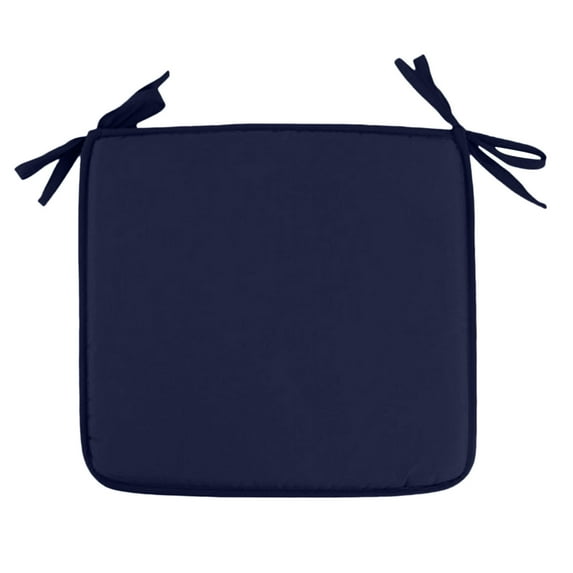 Navy Cushion Chair Memory Foam Seating Cushions with Ties & Machine Washable Cover, 23" x 23"