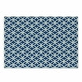 thumbnail image 1 of Navy Cutting Board, Woven Marine Life Inspired Ropes in Square Shapes Geoemtric Grid Art Print, Decorative Tempered Glass Cutting and Serving Board, Small Size, Navy Blue and White, by Ambesonne, 1 of 1
