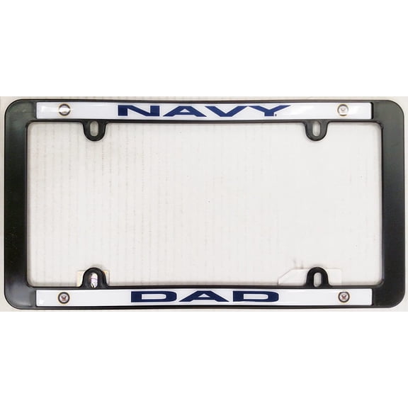Navy DAD Black Plastic License Plate Frame Tag Cover United States Military